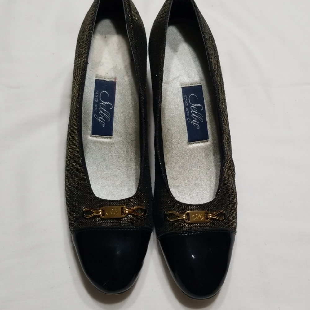 Selby Patent and Gold pumps